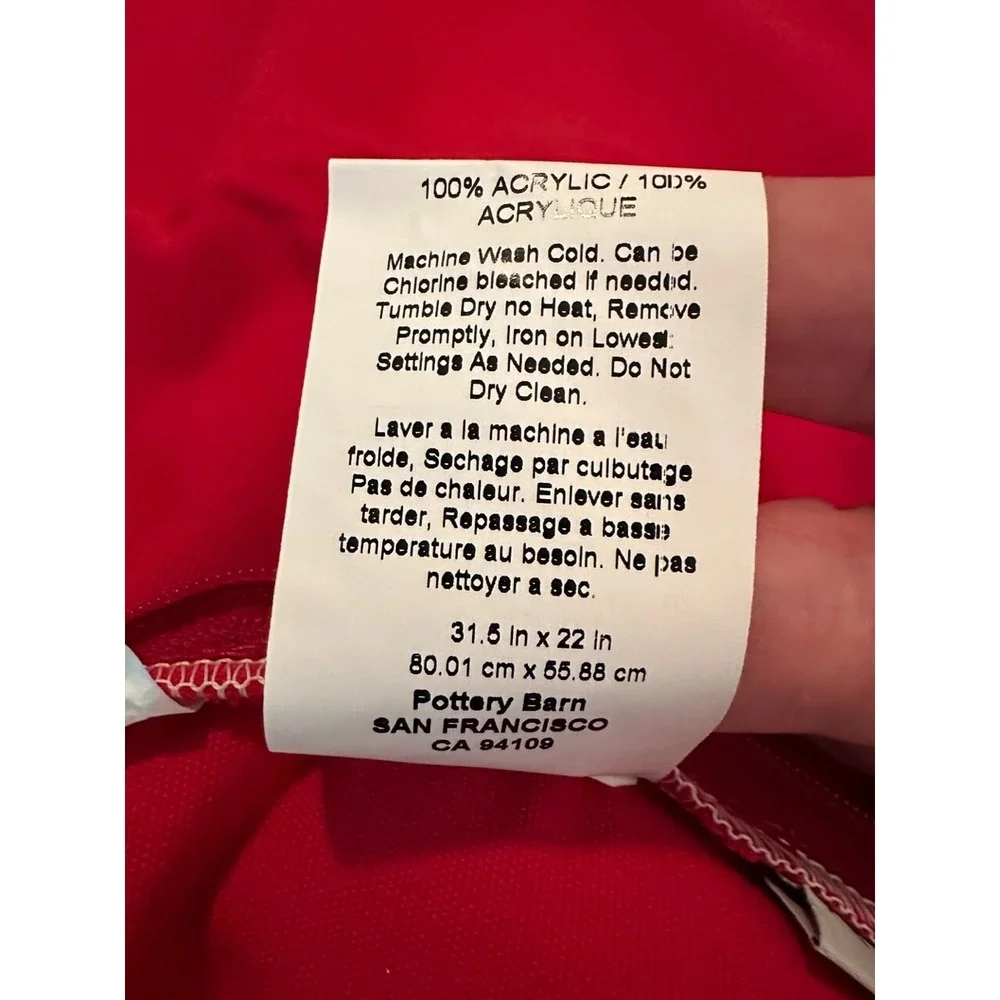 Pottery Barn Torrey Slipcover Back Cushion 31.5